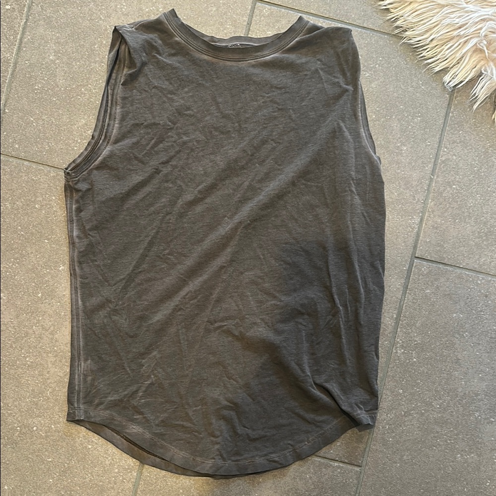 Gray Sleeveless Tank Top